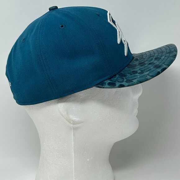 Oklahoma City Thunder Hat Baseball Cap New Era 59Fifty Aqua Blue Fitted 7 1/8 - Picture 7 of 9